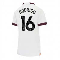 Camiseta Manchester City Rodri Hernandez #16 Visitante Equipación para mujer 2023-24 manga corta